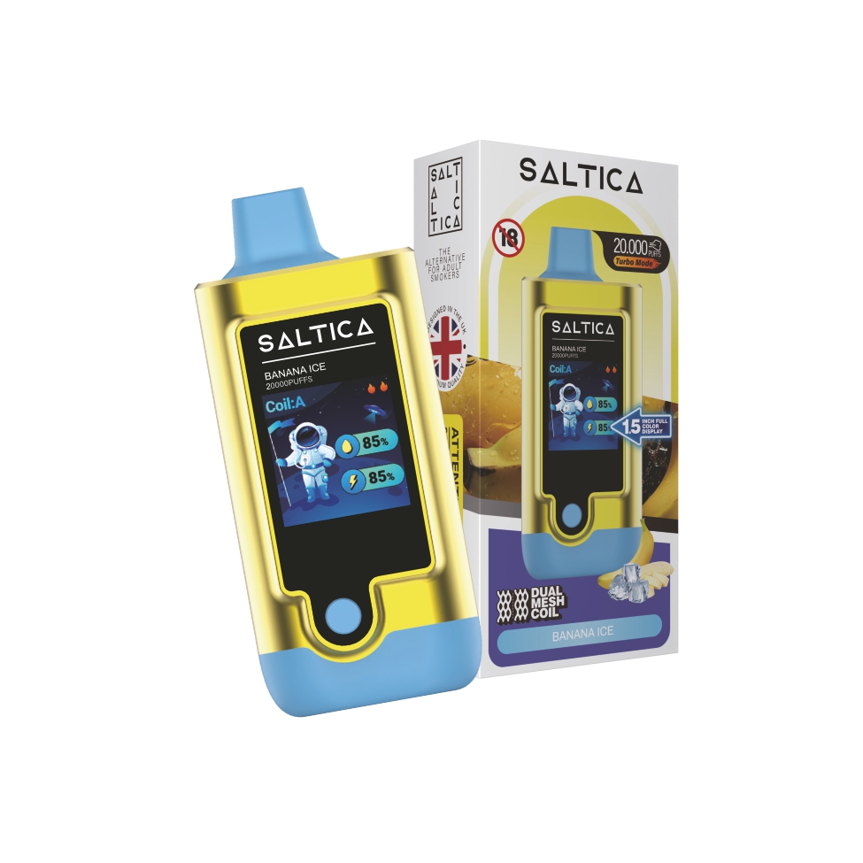 Saltica-Digital-20000-Banana-lce3.jpg Saltica 20000 Puff Banana lce - Görsel 1