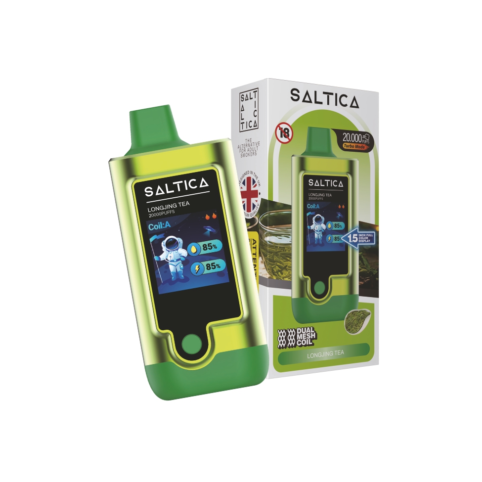 Saltica-Digital-20000-Longjing-Tea3.jpg Saltica 20000 Puff Longjing Tea - Görsel 1