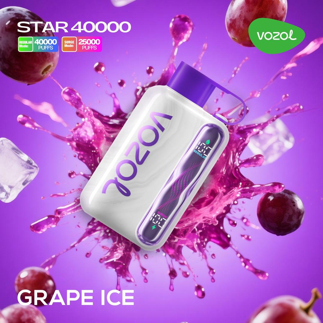 vozol-star-40000-grape-ice.jpg Vozol Star 40000 Grape Ice - Görsel 1