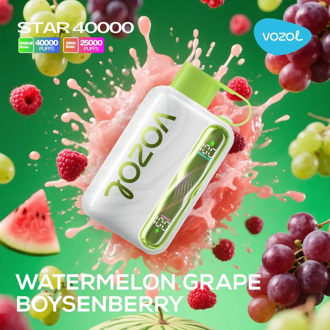 Vozol Star 40000 Watermelon Grape Boysenberry - Görsel 1