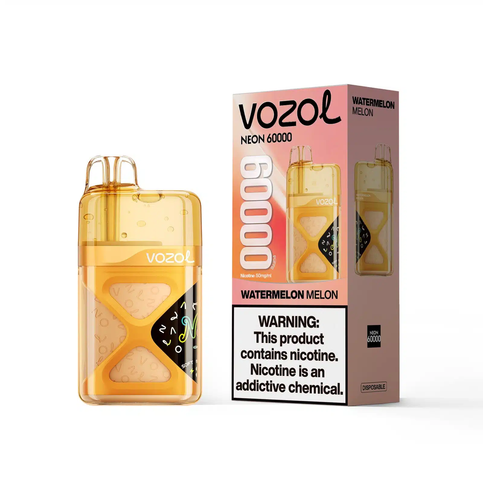 Watermelon-Melon-VOZOL-NEON-60000-600x600-1.webp Vozol Neon 60000 Watermelon Melon - Görsel 1